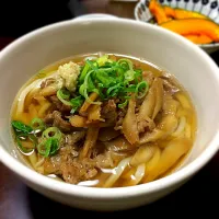 Snapdishの料理写真:肉うどん☺︎|tomotie=͟͟͞͞•̫͡•ʔさん