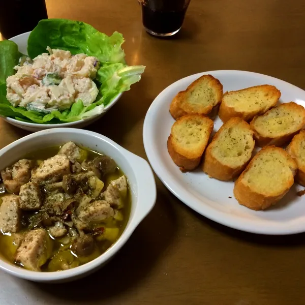 アヒージョ。油ものはもう当分食いたくないって作るたびに思います。|bさん