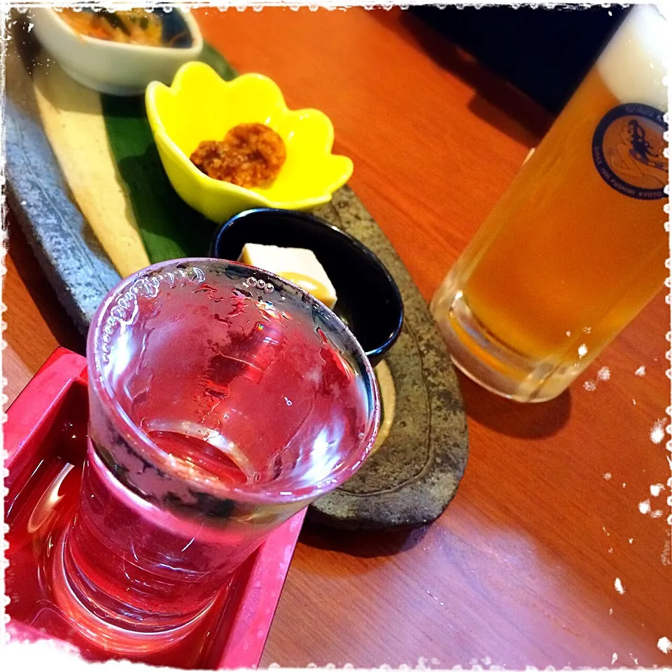 Snapdishの料理写真:黒髪オカッパʕ-̼͡-ʔ春の京都🌸黄桜カッパッパーでカンパイパイ🍶|七海さん