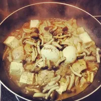 Snapdishの料理写真:Chicken adobo with tofu and mushrooms Philippines dish|Gee Kojimaさん