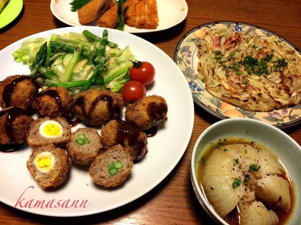 Snapdishの料理写真:スコッチうずら♪  スコッチアスパラ♪|かまさん