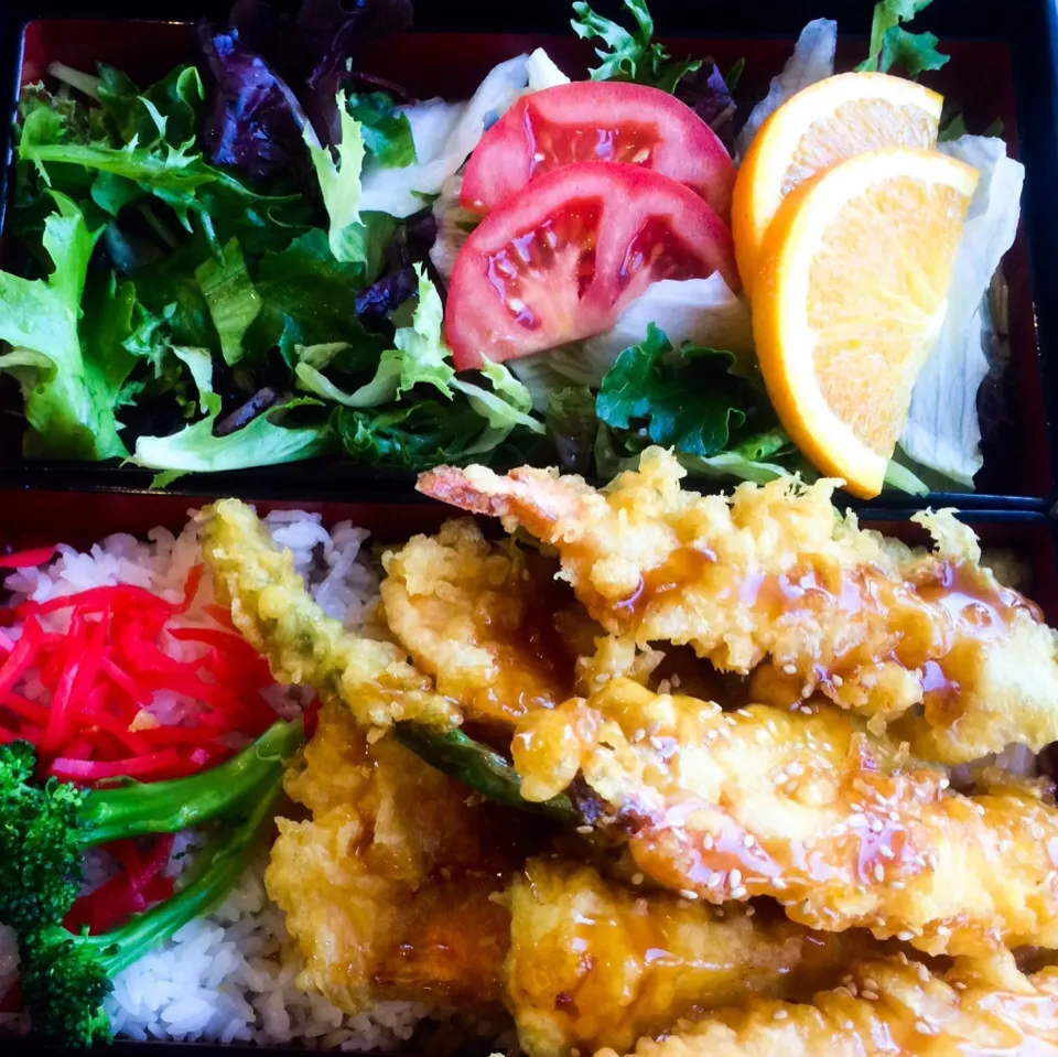 Shrimp and Vegetable Tempura Bento from Sushi West|sooprcoolchicaさん