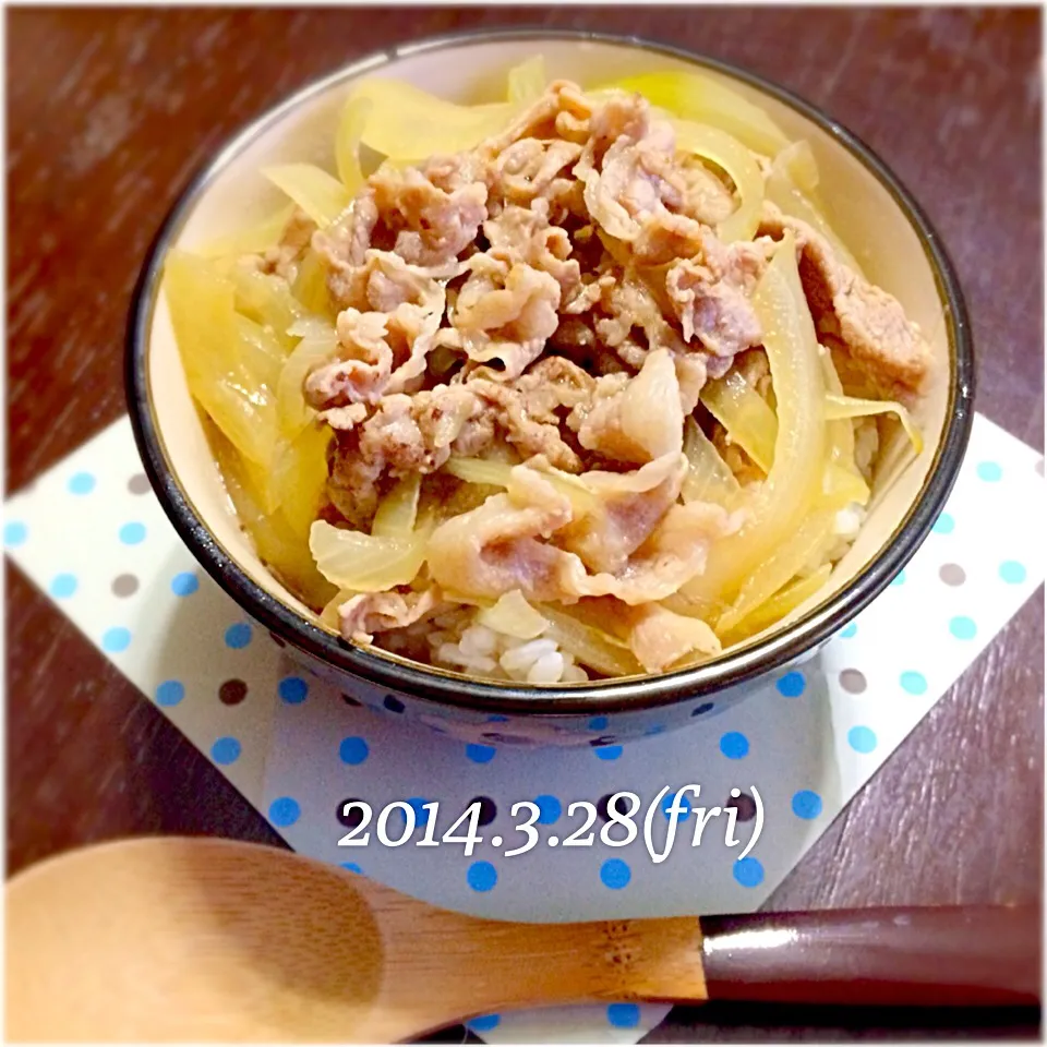 味噌ラーメン汁で豚丼|ayu3cafeさん