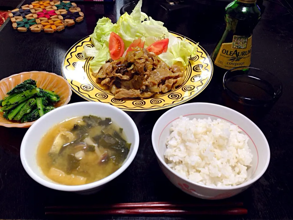 Snapdishの料理写真:豚生姜焼き定食☆|つばりん亭さん