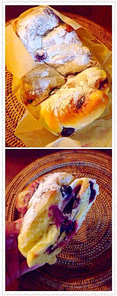 Snapdishの料理写真:Milky blueberry bread🍇ﾌﾞﾙｰﾍﾞﾘｰﾐﾙｷｰﾌﾞﾚｯﾄﾞ|🌈Ami🍻さん