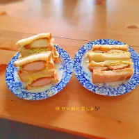 チキンカツサンド|まめままさん