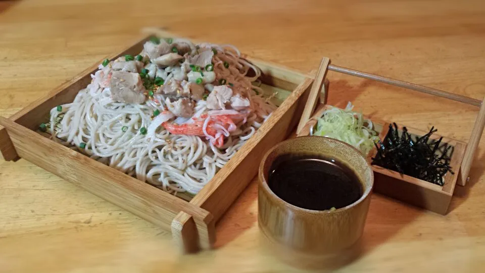 蒸し鶏！ざるそば(^-^) お店じゃないよ！|中村繁之さん