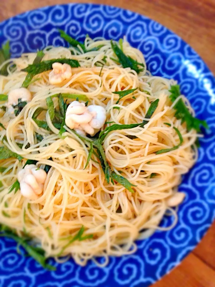 鱈の白子とシソのパスタ|カオリンさん