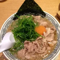 Snapdishの料理写真:丸源ラーメンねぎ肉そば肉ダブル|Yoshihisa  Masuiさん