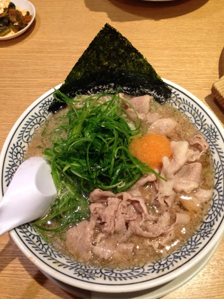 Snapdishの料理写真:丸源ラーメンねぎ肉そば肉ダブル|Yoshihisa  Masuiさん