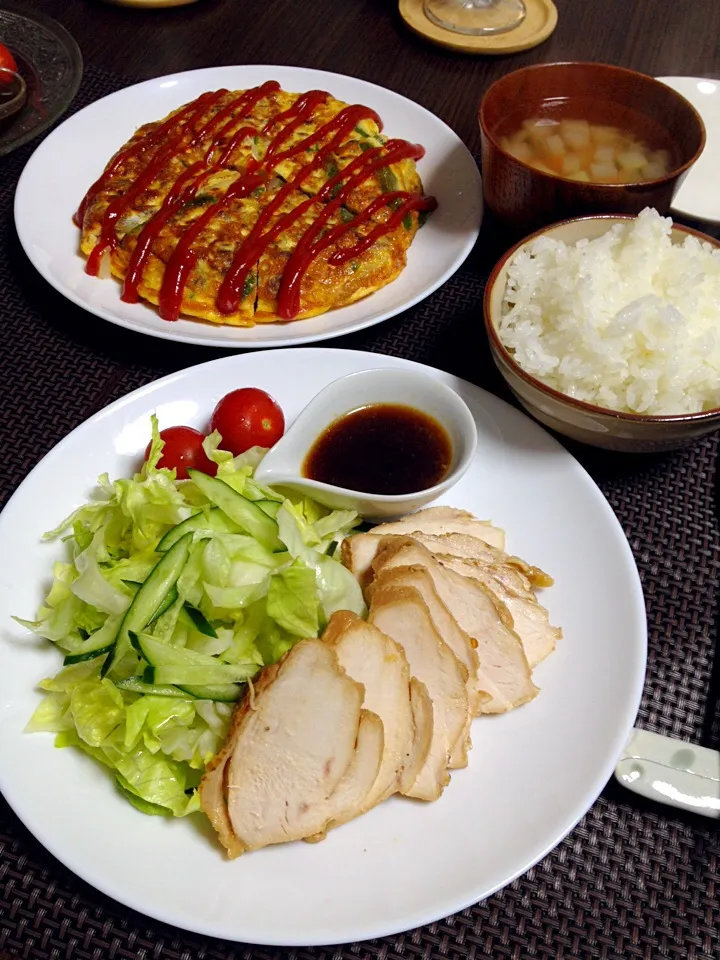 ローストチキンの晩ご飯|mikaさん