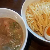 Snapdishの料理写真:【大阪・高槻】きんせい「つけ麺 こってり醤油 並(煮玉子トッピング)」