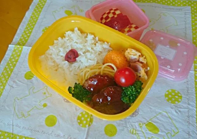 最後はリクエスト弁当((ノ_・。)３月３１日|うさかめさん