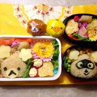 くまとたぬきのお弁当♡|くま♡さん