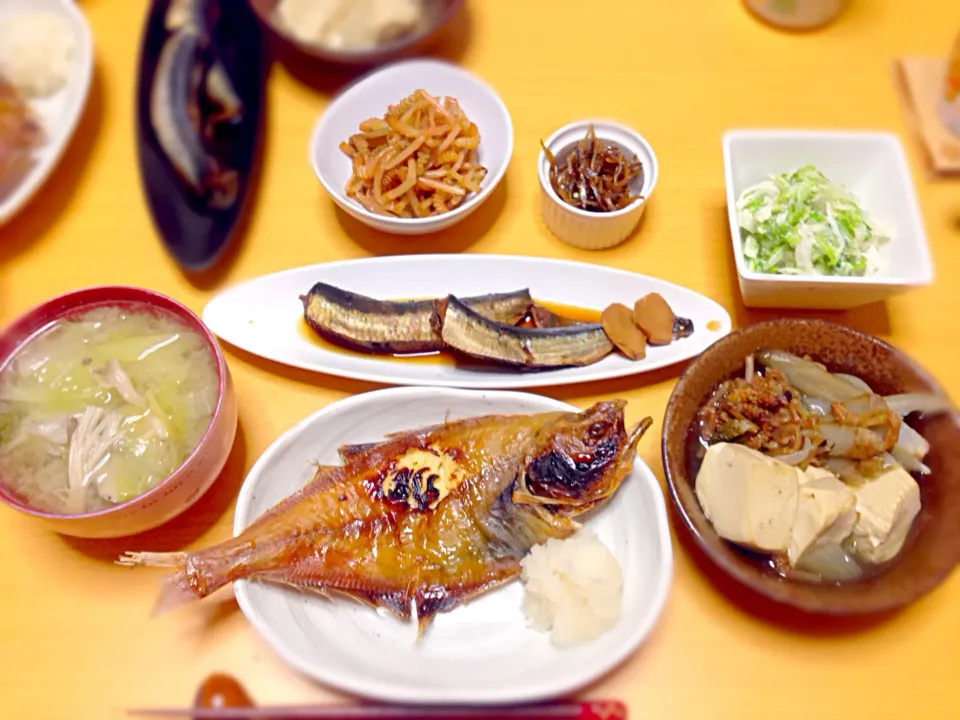 エテカレイの一夜干しとつくし尽くしの定食〜(o′ω‵o)|あいあいさん