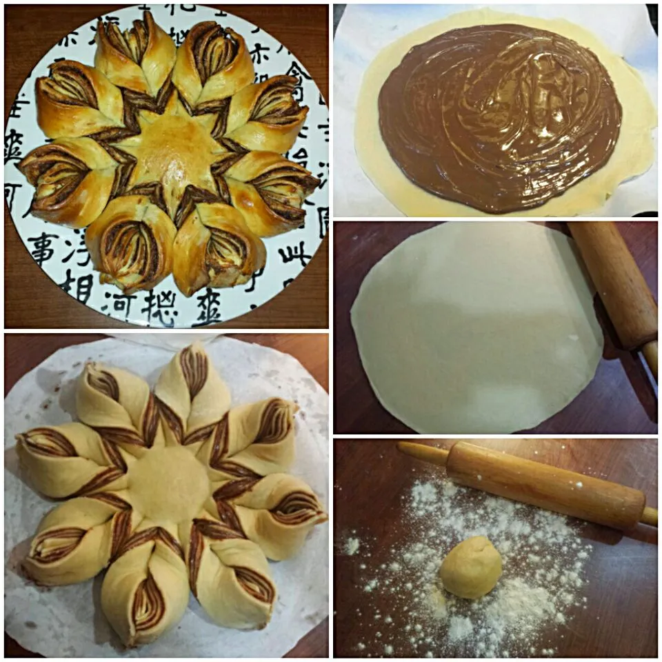 Nutella Bread Braided Flower form|Anna Mendoros-Rodriguezさん