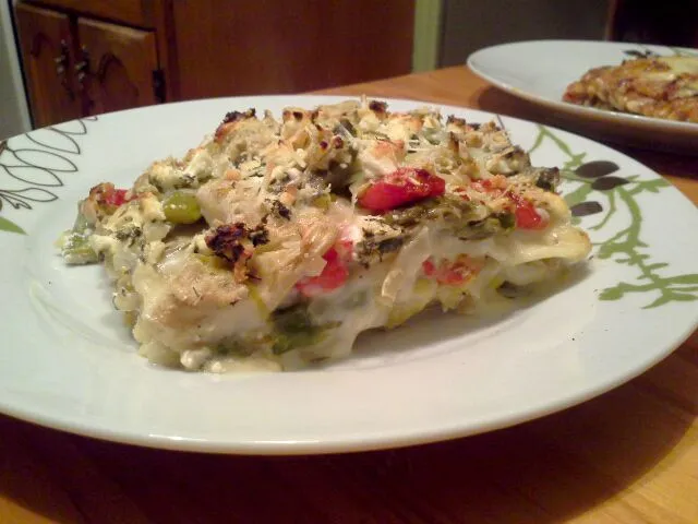 Creamy artichoke and asparagus lasagna|Fe's kitchenさん