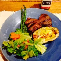 Grilled Top sirloin steak & baked Potato skins|Sara K.さん