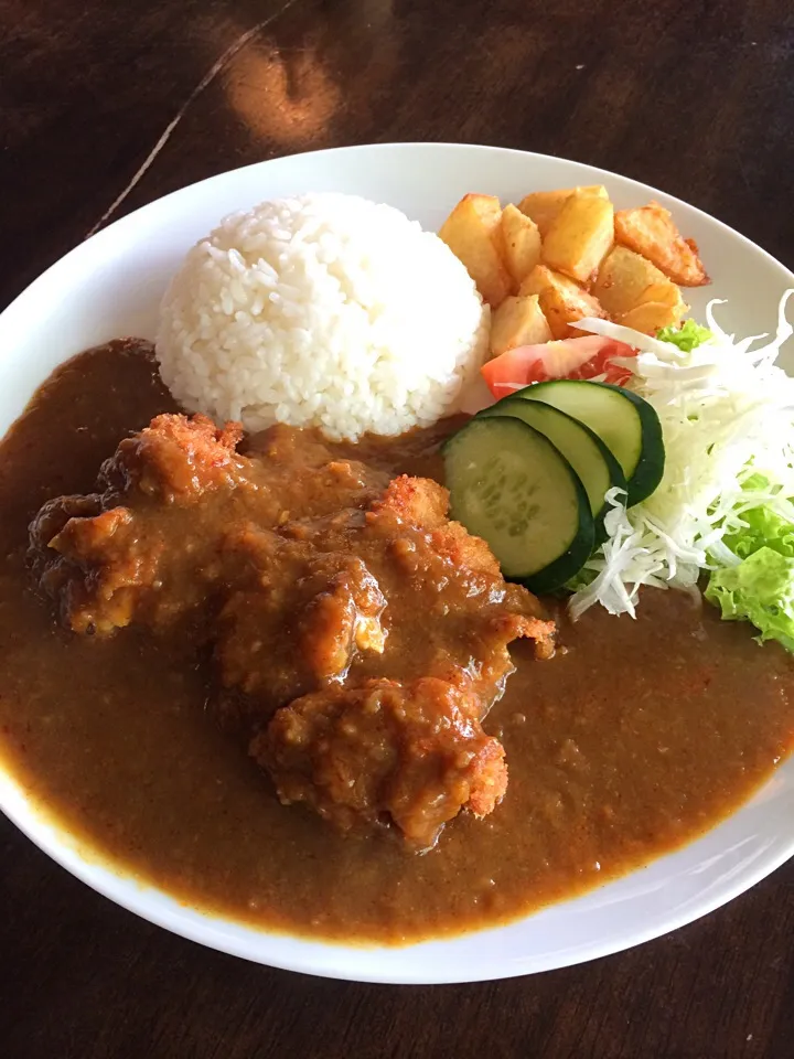 Chicken cutlet curry rice spicy level 2|Yoku kuu kyaku daさん