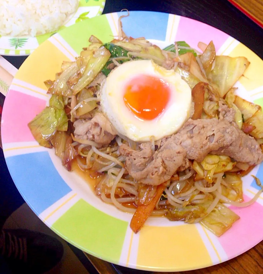 野菜炒め定食|ドヒ キヨシさん