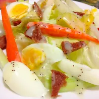 egg and vegetable salad with poppyseed dressing... #dinner|Bea Apostolさん