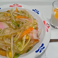 皿うどん＊杏仁豆腐|ゆかりさん