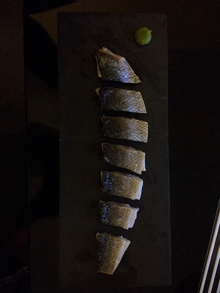 Snapdishの料理写真:Bass sashimi|Guillermoさん