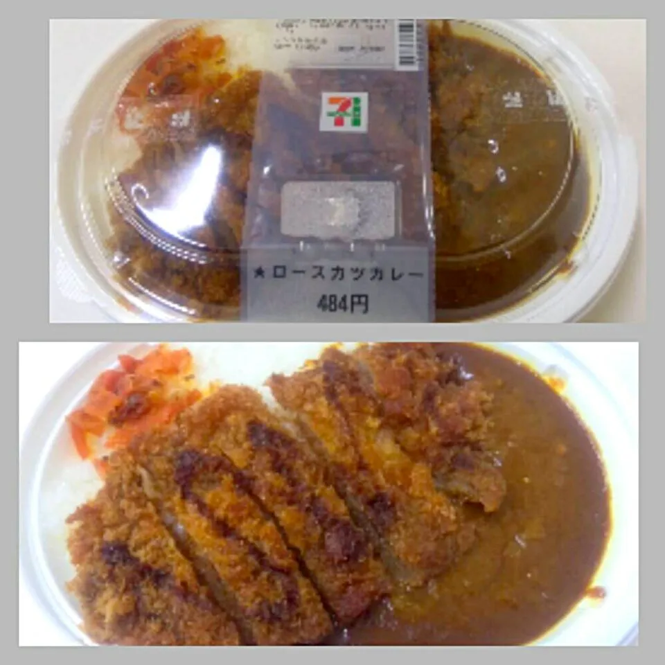 Snapdishの料理写真:ロースカツカレー セブンイレブン|sakumaさん