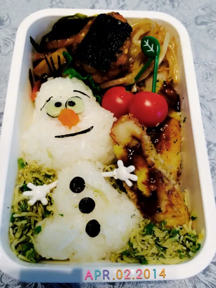 Snapdishの料理写真:娘のお弁当 オラフに見えないよ〜(￣▽￣)|ゆこちんさん