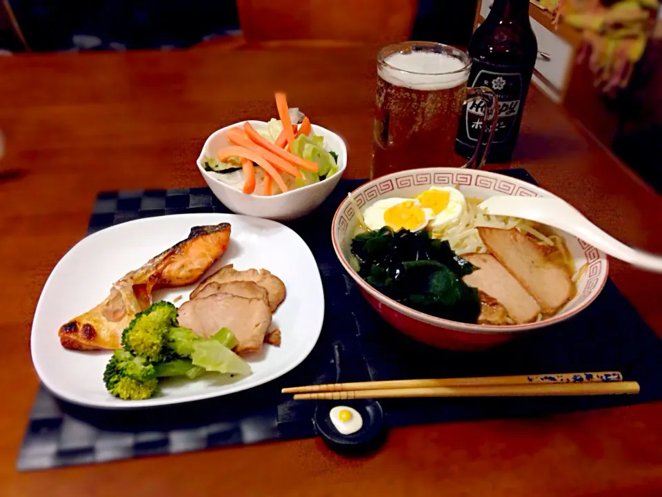 🍜炙り叉焼麺＆ホッピー🍺|マニラ男さん