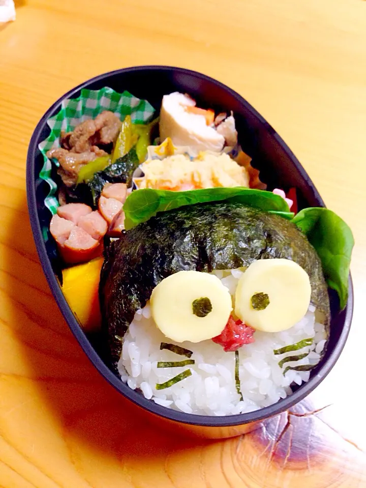 今日はオニギリな気分♡ドラえもん弁当♡口は隠しちゃった|あいさん