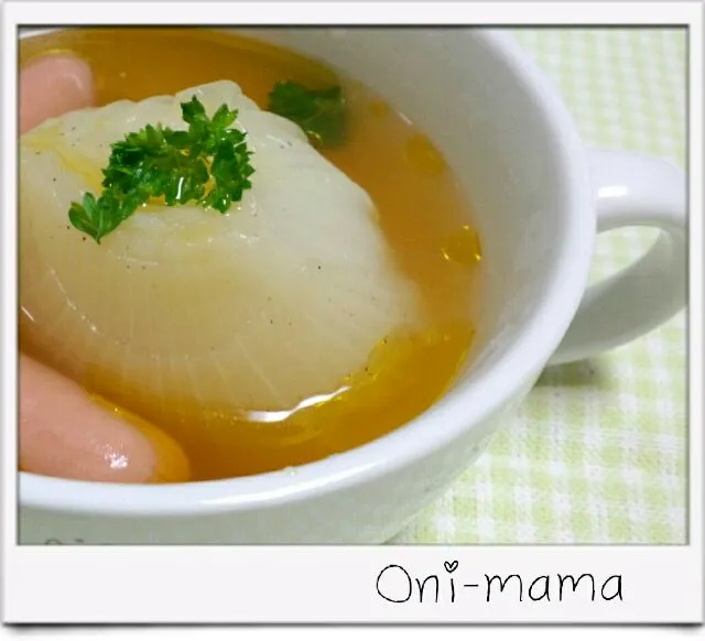 新玉葱の丸ごとスープ|ONI*MAMA*さん