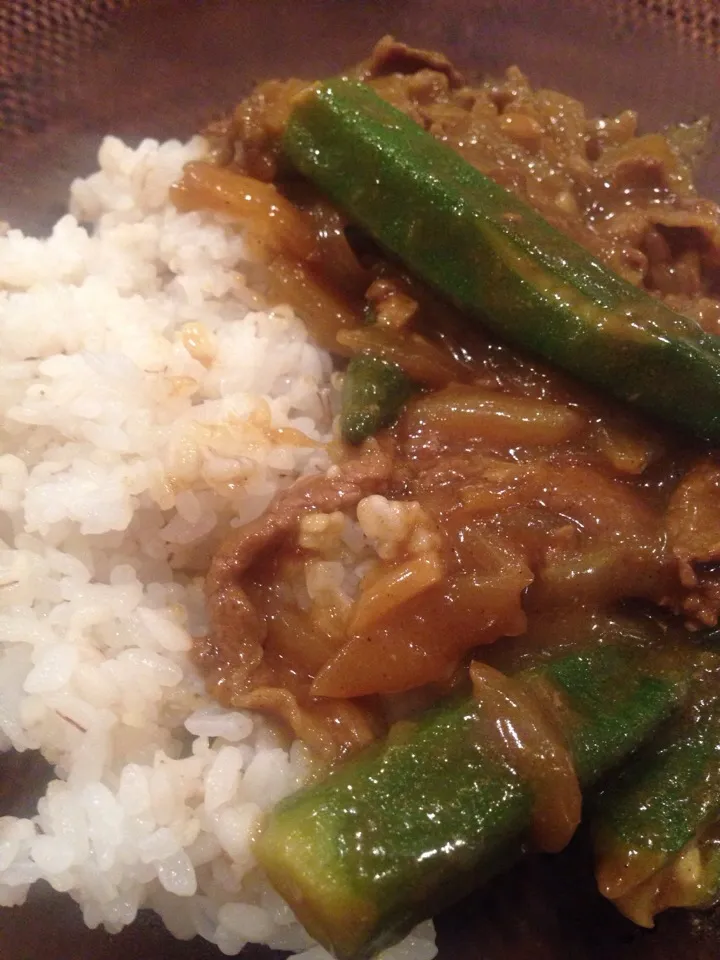 Chinese style curry with beef & ladyfingers|naritomo koharaさん