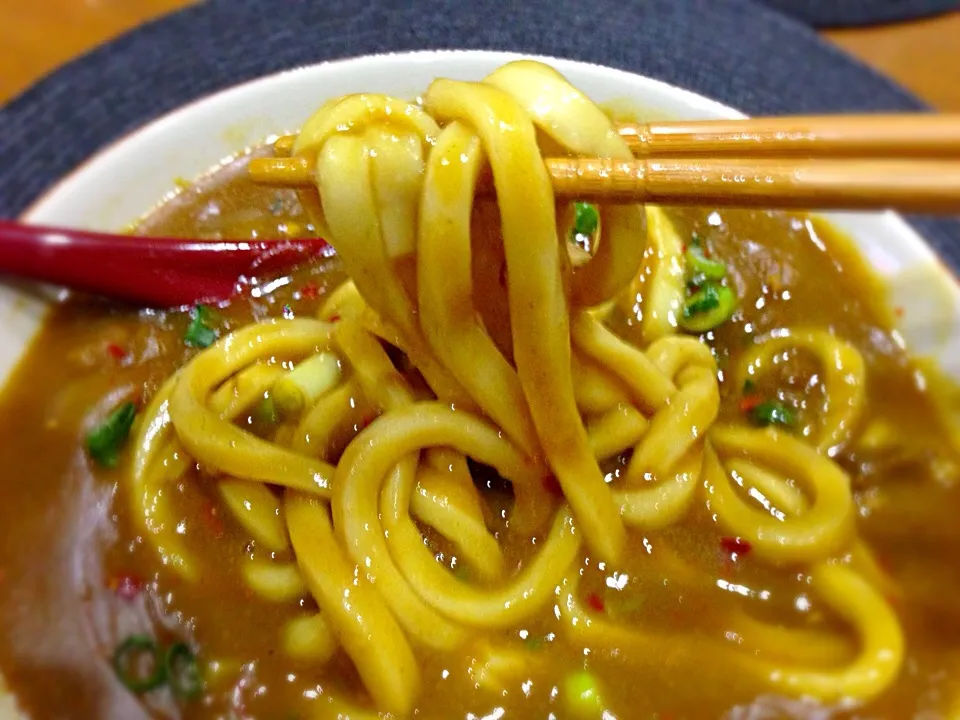 Snapdishの料理写真:さっきUPしたカレーうどんの麺上げだ〜い❗️😁|みほままこさん