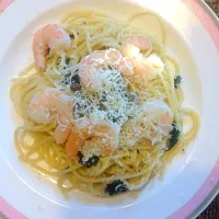 Snapdishの料理写真:Shrimp Scampi with Kale Pasta|Mic Coleさん