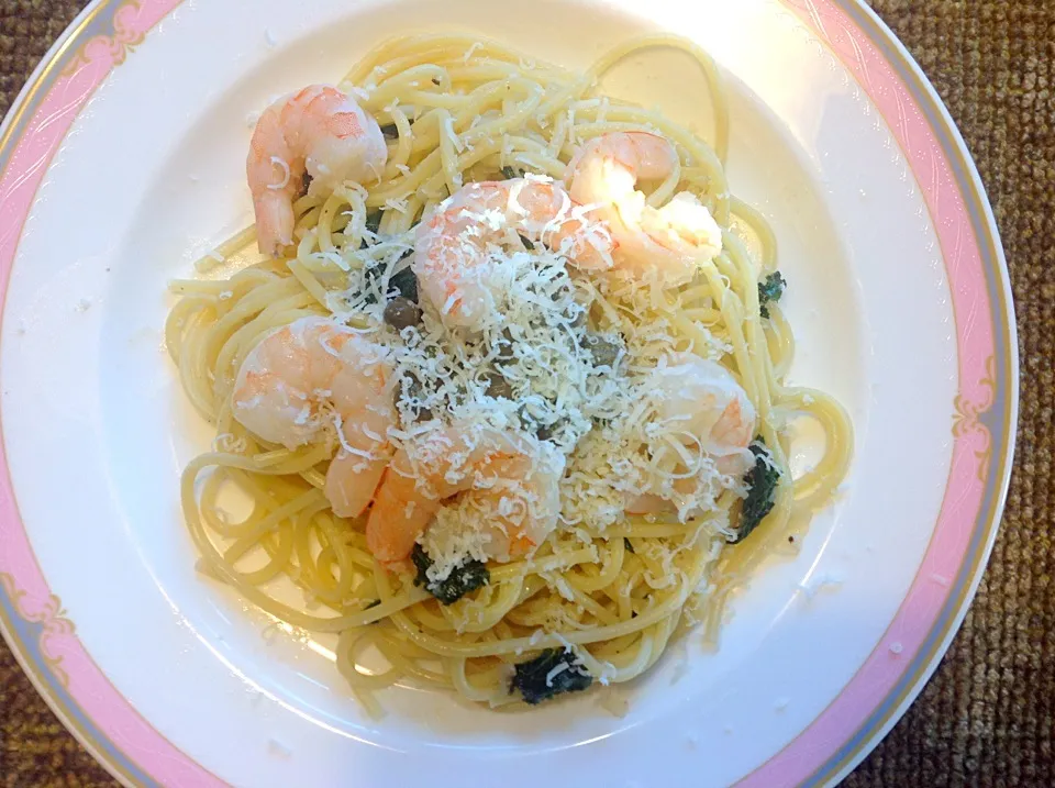 Shrimp Scampi with Kale Pasta|Mic Coleさん