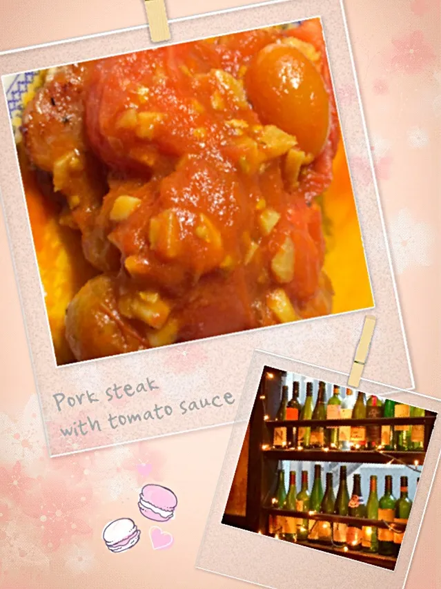 Pork steak with tomato sauce|cocoaさん