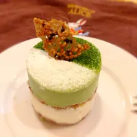 抹茶とホワイトチョコのムース