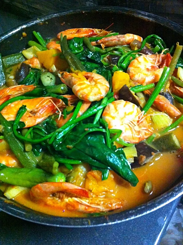 Mixed veggies with shrimp in coconut milk|🍑Foodtrip Unlimited🍴さん