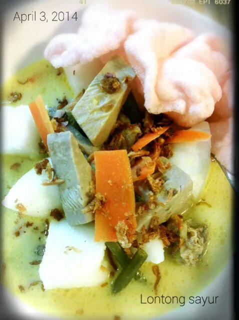 Snapdishの料理写真:Rice cake with young jackfruit light curry|RikaEmakAkbarKhawlaさん