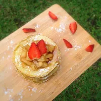 Apple cinnamon pancake|nabila shadrinaさん