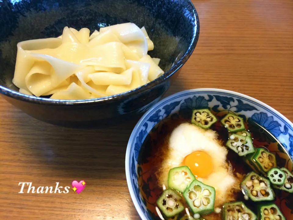 Snapdishの料理写真:ひもかわうどん  (とろろ♪)|かまさん