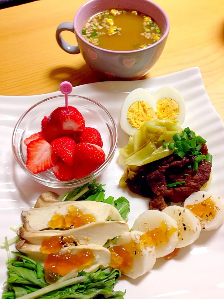 鬼のヘルシー晩ご飯♡蒸し蒸し料理♡|あいさん