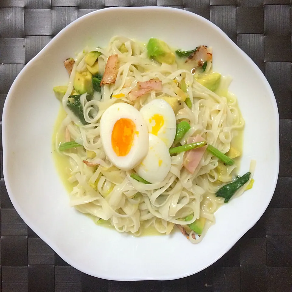 Snapdishの料理写真:糖質制限食 糖質0麺カルボナーラ|miuさん