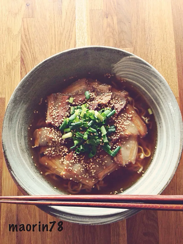 豚バラ肉のはちみつ煮でチャーシュー麺  (*'∀'*)ゝ|CHINAMIさん