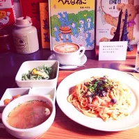 Snapdishの料理写真:キムチ明太クリームパスタ|りりりさん