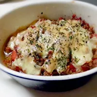 ♡頂いたトマトで挽肉とトマトの重ね焼き♡|ゆきさん