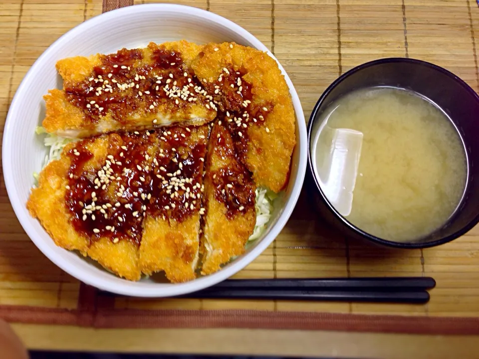 ソースカツ丼(チキン)|マカロニ公爵さん