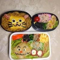 らいおんとかれーぱんまんのお弁当♡|くま♡さん