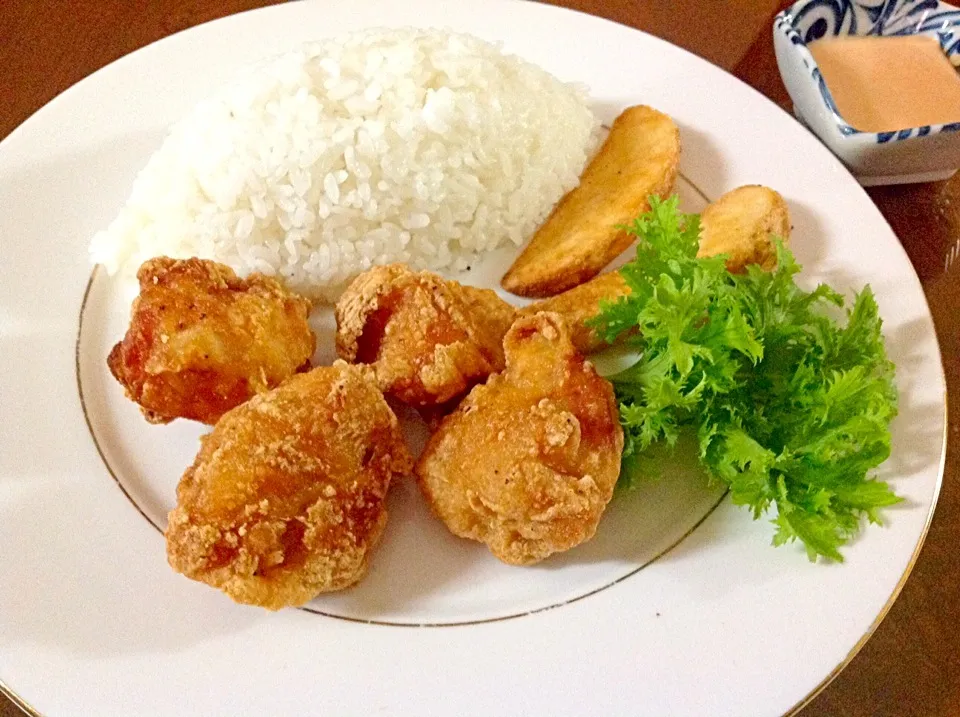 Karage chicken and rice|Sunshineさん